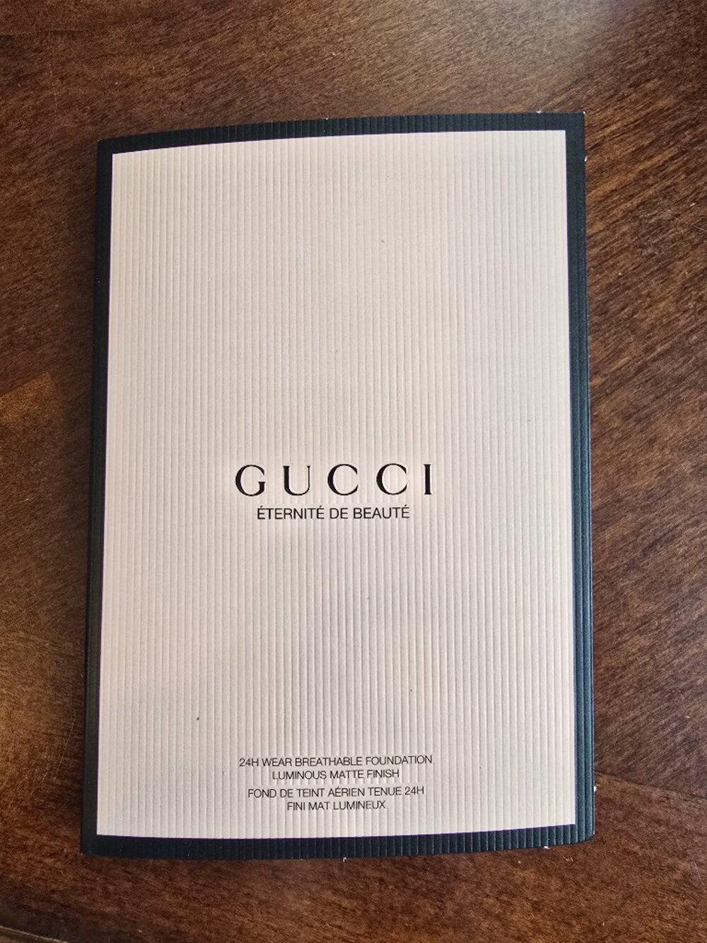 Gucci Eternite de Beaute Foundation Sample Card 4 Shades Fair Light Blister New